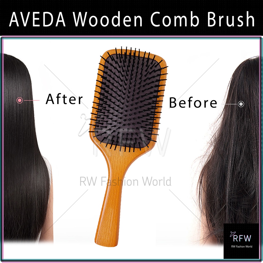 Aveda แปรงหวีไม้ / Aveda Sikat Rambut