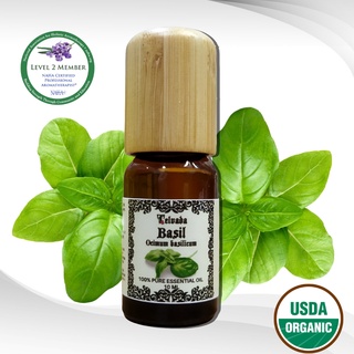 Basil USDA Organic Essential Oil バジルエッセンシャルオイルオーガニック น้ำมันหอมระเหย โหระพา ออร์แกนิค