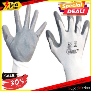 สุดพิเศษ!! ถุงมือเคลือบไนไตร YAMADA N102GY ช่างมืออาชีพ YAMADA WHITE/GRAY NITRILE COATED GLOVE อุปกรณ์นิรภัยส่วนบุคคล