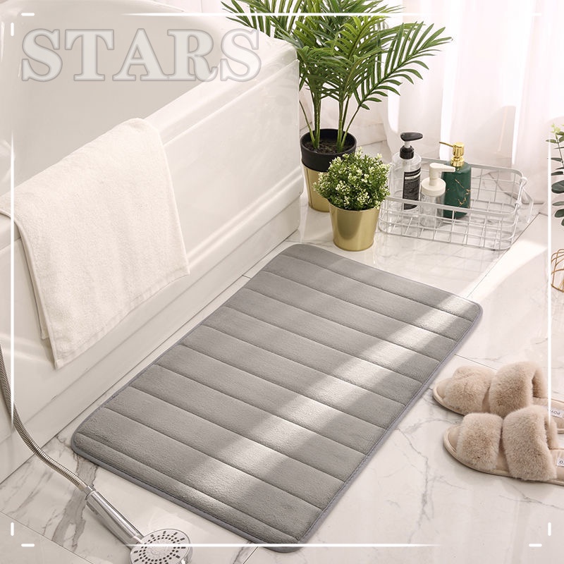 สินค้าพร้อมส่ง💥 พรมเช็ดเท้า/พรมกันลื่นสำหรับห้องน้ำ ขนาด 40 x 60 ซม ซักเครื่องได้