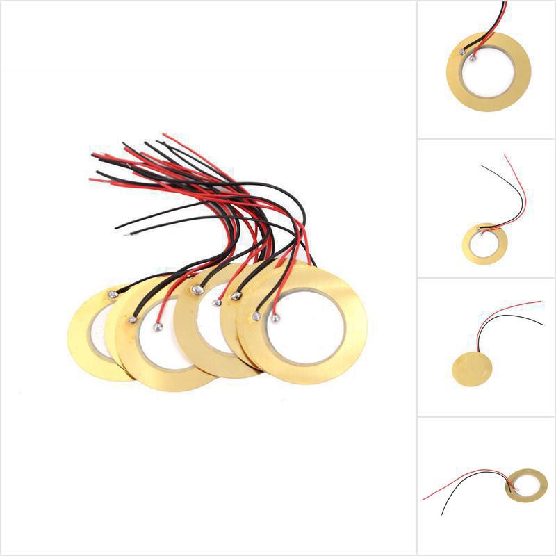 【GoldenSilver】10 PCS 35mm Piezo Elements buzzer Sounder Sensor Trigger
