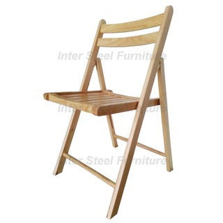 Intrend Design เก้าอี้พับ เก้าอี้สนาม รุ่น Y chair ไม้ยางพารา - สีธรรมชาติ Wooden chair folding chair