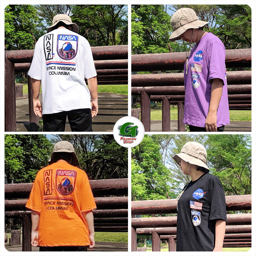 เสื้อโอเวอร์ไซส์ NASA แฟชั่นสายสตรีท สุดคูล ลายสกรีน หน้า/หลัง ผ้าคอตตอน (TSO-339)