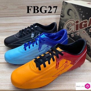 GiGa FBG27 รองเท้าฟุตบอล (39-44) สีดำ/ฟ้า/ส้ม