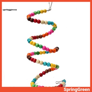 (SPRINGGREEN) ของเล่นบันไดไม้ หลากสีสัน สําหรับนกแก้ว