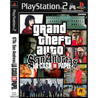 แผ่นเกมส์PS2 GTA : Mod La Casa De Papel Ps2 เกมเพล2 Grand Theft Auto Modจากซีรีย์ Netfilx แผ่นplay2