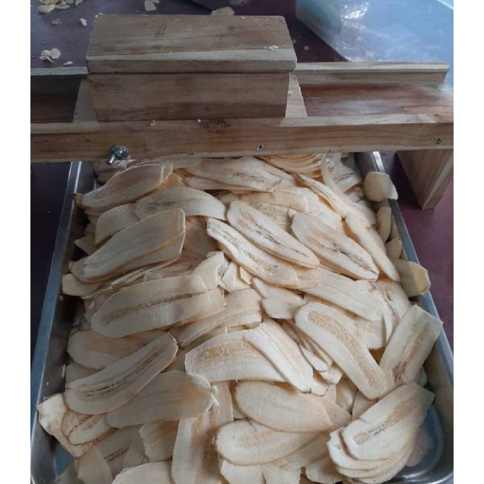 มีดสไลด์แบบเรียบ มีกล่อง 1 ใบมีด สไลด์กล้วย หอมแดง กระเทียม มัน มะพร้าว