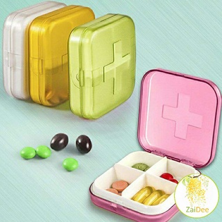 กล่องยา มินิ กล่องสีสันลูกกวาด หลายช่อง กล่องยาแบบพกพา กล่องเก็บยา Cross-packing pill box