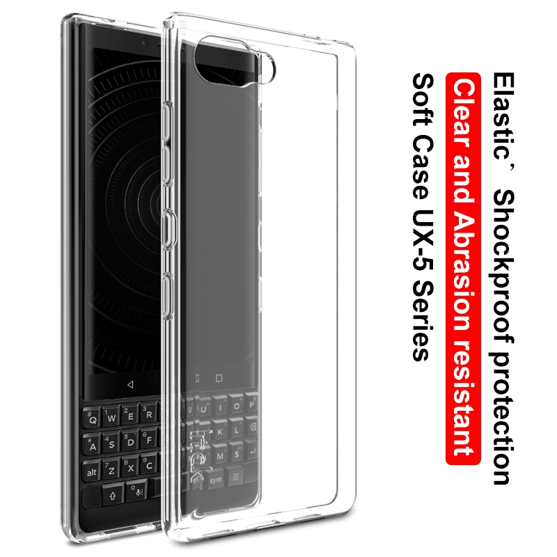 Imak Casing BlackBerry Key 2 Transparent Soft TPU Case BlackBerry Key2 BBF100 Clear Silicone Shockproof Back Cover