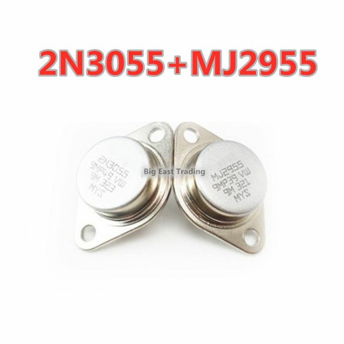 4pcs 2N3055 MJ2955 TO-3(2PCS 2N3055+2PCS MJ2955) NPN PNP Power ทรานซิสเตอร์เชื่อม,รับประกันคุณภาพ