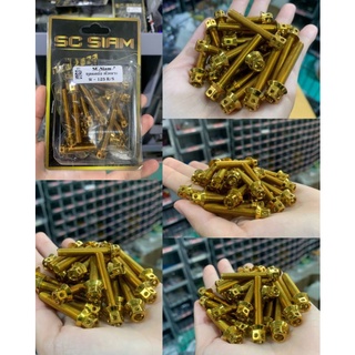 น็อตสแตนเลสหัวเจาะ แคร้งเครื่อง125r/s,msx,ดรีม125 ซ้าย-ขวา/น็อตแต่งอะไหล่แต่ง