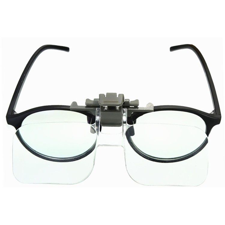 กรอบแว่นตา แว่นตากรองแสง Clip Lens ขยาย 2X2 หนีบแว่นตา แว่นตา แว่นขยาย ...