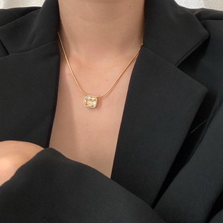 imean.store - Huge diamond necklace with 18k gold | สร้อยคอสายฝอสีทอง