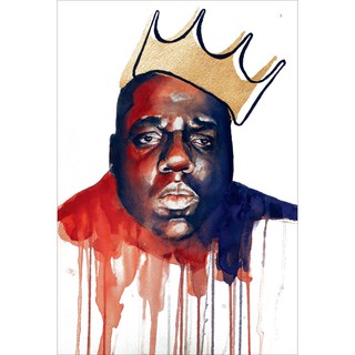 โปสเตอร์ บิกกี สมอล Biggie Smalls The Notorious B.I.G. แร็ปเปอร์ Rapper Hiphop Hip hop ฮิปฮอป Music Poster ตกแต่งบ้าน