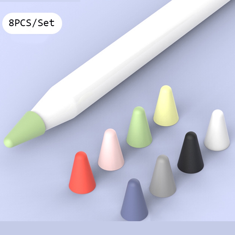 เคสปากกาสไตลัส ซิลิโคน สําหรับ for Apple iPad Pencil Gen 1 2 8 ชิ้น