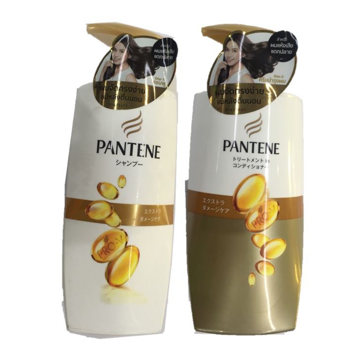 Pantene แพนทีน แชมพู เอ็กซ์ตรา แดเมจแคร์ 450 มล.+Pantene แพนทีน ครีมบำรุงผม เอ็กซ์ตรา แดเมจแคร์ 400