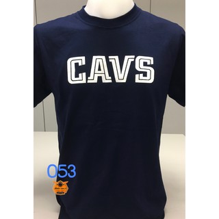 เสื้อยืดคอกลม สีกรม สกรีนฟร้อน Cavs