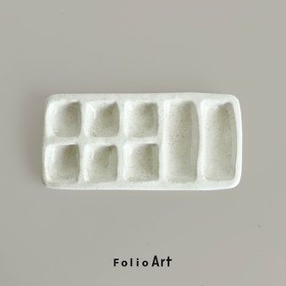 FOLIO ART : Folio art ceramic palette 8 wall จานสีน้ำเซรามิก 8 หลุมสี  Watercolor palette สำหรับใส่สี (899080)