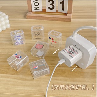 เคสหุ้มอะแดปเตอร์ชาร์จไฟ USB ลายหมีโหด หมีน่ารัก และดอกไม้ สำหรับหัวชาร์จ Apple 20W ของแท้