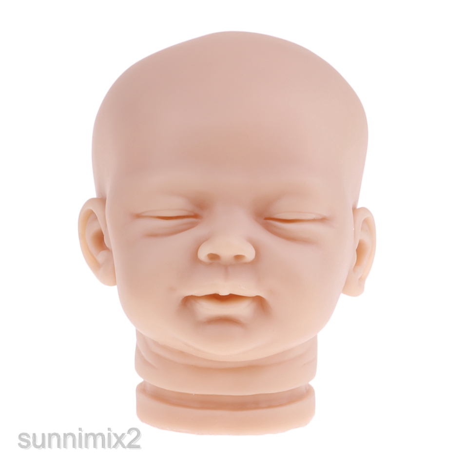 20inch Reborn Head Sculpt Newborn Sleeping Baby Doll Head Mold Unpainted #1
