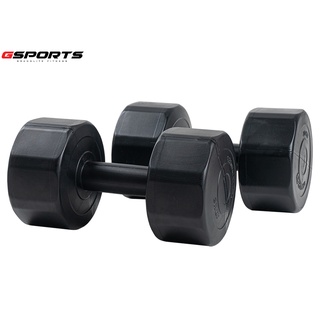 Gsports ดัมเบลพลาสติกสีดำ 10 kg แพ็คคู่  Dumbbell Black 10 kg x 2 รุ่น DB10-B x 2