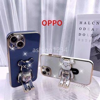 case OPPO F9 F9PRO Adjustable Bracket violence bear soft เคสOPPO A31 2020 F11 RENO3 4G A94 4G REALME7 5G caseOPPO REALME8 REALME V11 V11i V15 XT K5 cases