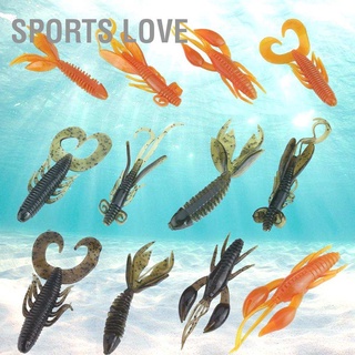 Sports Love 25pcs 3 Colors Silicone Soft Worm Shrimp Sea Fishing Lures Tackle Jig Wobbler Fishing Lures