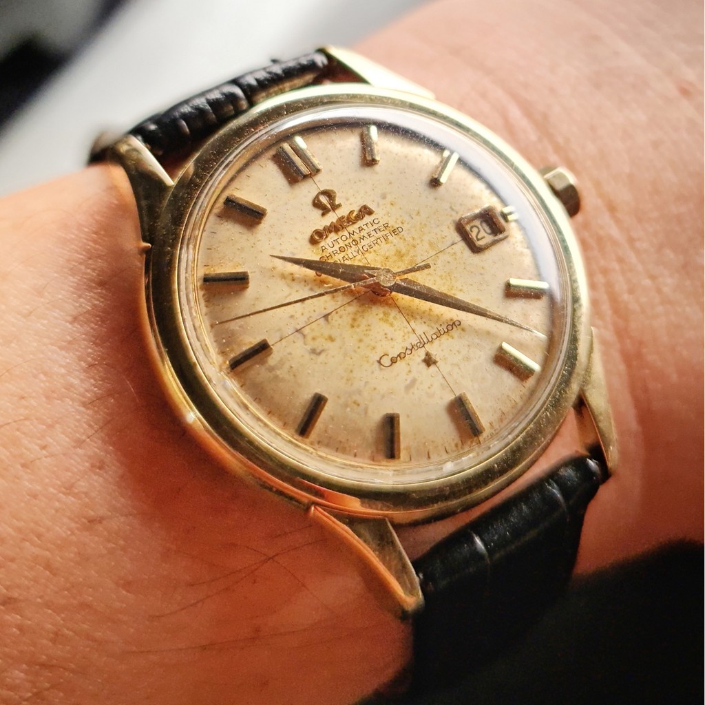 Omega Automatic Chronometer Officially Certified Constellation หอดูดาว ทองหุ้ม 14k Jumbo All Origina