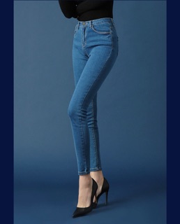 CHUU -5KG JEANS vol.12 กางเกงยีนส์เกาหลี เนื้อผ้ายืด (มี2สี light blue/dark blue) ไซส์25-30 ของแท้100%