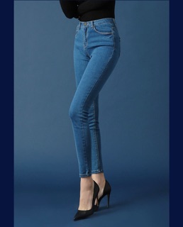 CHUU -5KG JEANS vol.12 กางเกงยีนส์เกาหลี เนื้อผ้ายืด (มี2สี light blue/dark blue) ไซส์25-30 ของแท้100%