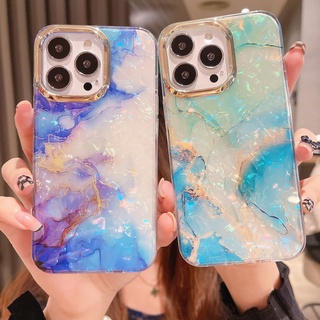 เคสโทรศัพท์มือถือ ป้องกันกระแทก ลายหินอ่อน สีสันสดใส หรูหรา สําหรับ iPhone 11 12 13 Pro Max