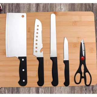 5 Piece knife block set ชุดมีดครัวพร้อมที่เสียบมีดครบชุด