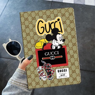 Mickey GUCCI for เคสไอแพด   air 1 2 3 4 5   mini 4 5 6 เคส   pro 11 10.2 gen 7/8/9 Airbag tri-fold pen slot case