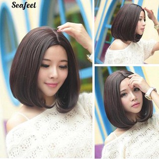 สุภาพสตรีผู้หญิงสั้นตรง Hair Wigs เต็มคอสเพลย์นามสกุลของผมบุคคล