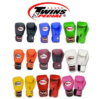 นวมชกมวย Twins Special Boxing Gloves BGVL3 นวมสีล้วน หนังแท้