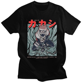 เสื้อยืดแขนสั้น ผ้าฝ้าย 100% พิมพ์ลายอนิเมะมังงะ Kakashi Hatake แฟชั่นฤดูร้อน สําหรับผู้ชาย