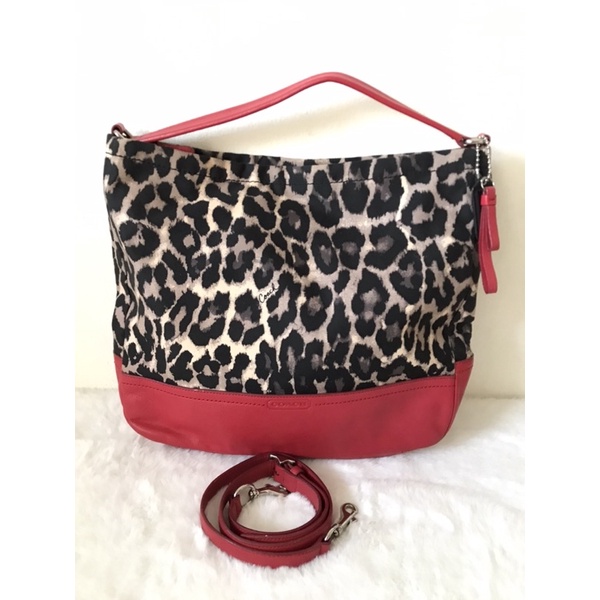 กระเป๋าCOACH Park Ocelot Print Mini Duffle Crossbody