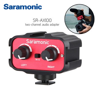 Saramonic SR-AX100 2-Channels 3.5mm Audio Adapter รับประกันศูนย์ 1 ปี