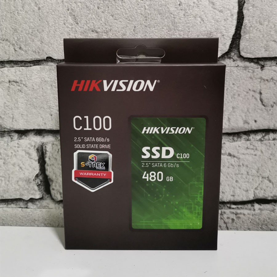 480GB SSD(เอสเอสดี) Hikvision HS-SSD-C100/480G Internal 2.5" SATA III 6 Gb/s Read 550MB/s Write 502M