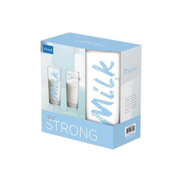 OCEAN ชุดแก้วน้ำ GET STRONG 435 ml (Pack of 2)