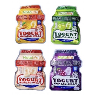 New🔥Natalife Yogurt konjac jelly [เยลลี่โยเกริ์ตคอนยัก] 4 รสชาติ ยกแพ็ค15ชิ้น/300g.