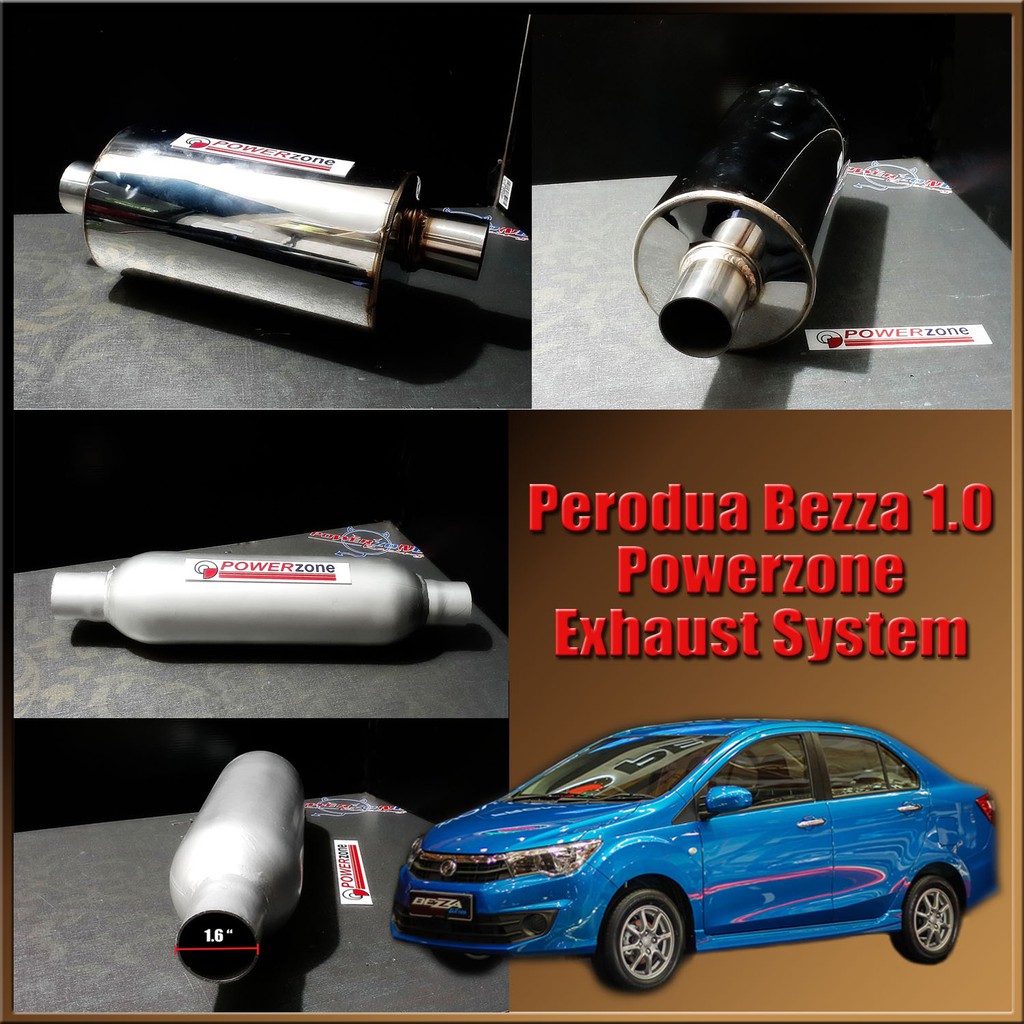 PERODUA BEZZA 1.0 MUFFLER SILENCER S-FLOW CENTER SILENCER POWERZONE