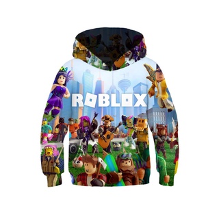 เสื้อโค้ทกันหนาว มีฮู้ด ลายการ์ตูนเกม Roblox แฟชั่นฤดูใบไม้ร่วง ฤดูหนาว สําหรับเด็กผู้ชาย ของขวัญวันฮาโลวีน คริสต์มาส 2021