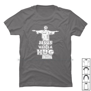 เสื้อเชิ้ต ผ้าฝ้าย 100% พิมพ์ลาย Jesus Wants Hug สําหรับเวทีมมด