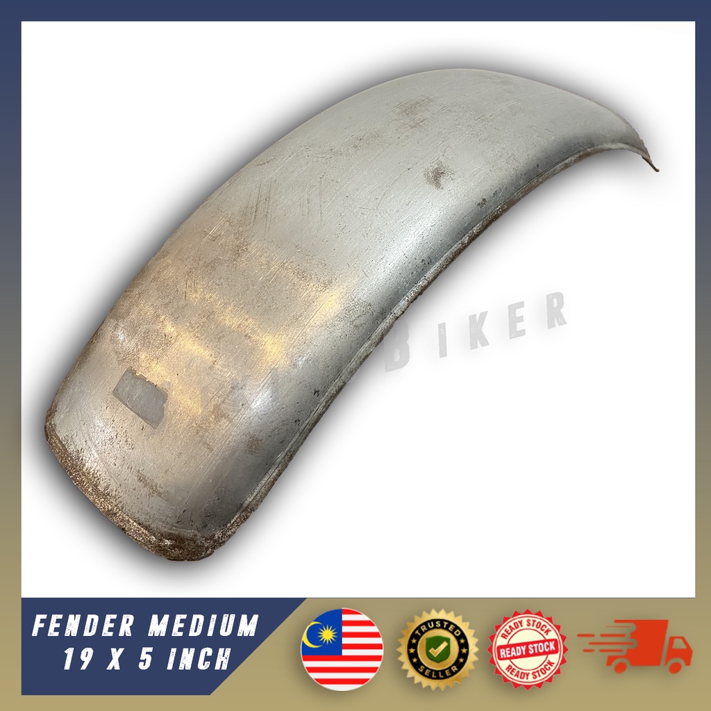 Fender Medium 19" x 5.5" ด้านหลัง Custom Universal Cafe Racer Bobber Chopper Tracker
