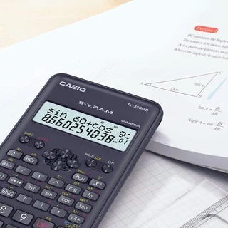 Casio Calculator เครื่องคิดเลข คาสิโอ รุ่น FX-350MS-2 สำหรับนักเรียน นักศึกษาที่ใช้งานเบื้องต้น 10+2 หลัก สีดำ