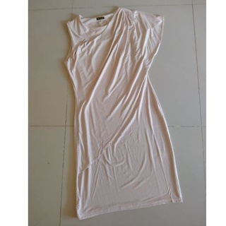 เดรสงานป้าย size m สีชมพูอ่อนสภาพดี