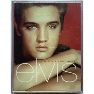 Cassette Tape เทปคาสเซ็ตเพลง Elvis Presley อัลบั้ม The 50 Greatest Love Songs รวม 50 เพลงรัก สองม้วนคู่ ลิขสิทธิ์ ซีล