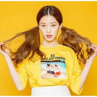 สินค้านำเข้า🇰🇷 82 just friend yellow vintage t-shirt