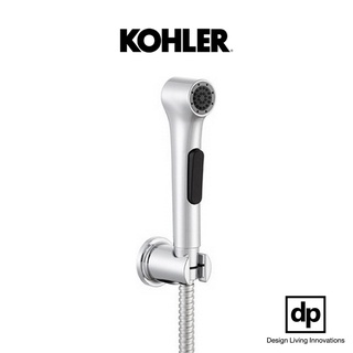 KOHLER สายฉีดชำระ + พร้อมสายอ่อน + ขอแขวนเเบบติดผนัง รุ่น อีเลท  (K-97258X-CP) (ร้านการันตรีราคาถูกสุดในรุ่น)